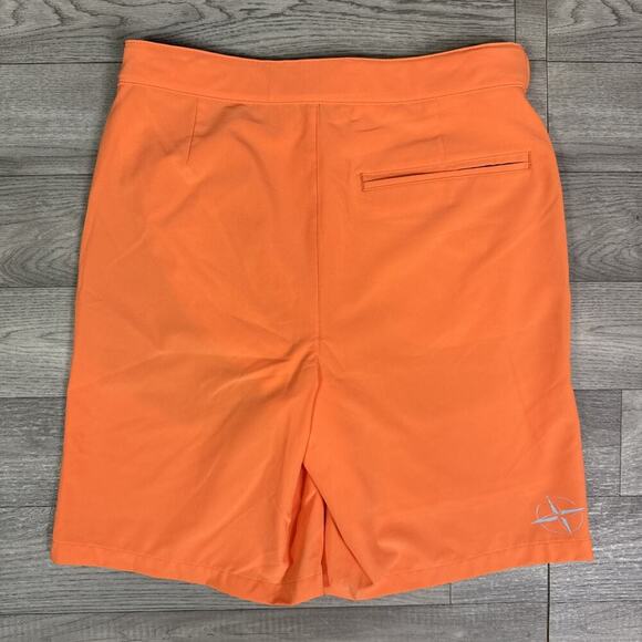 B Draddy Flat Front Stretch Lightweight Golf Shorts Orange sz S - Picture 4 of 6